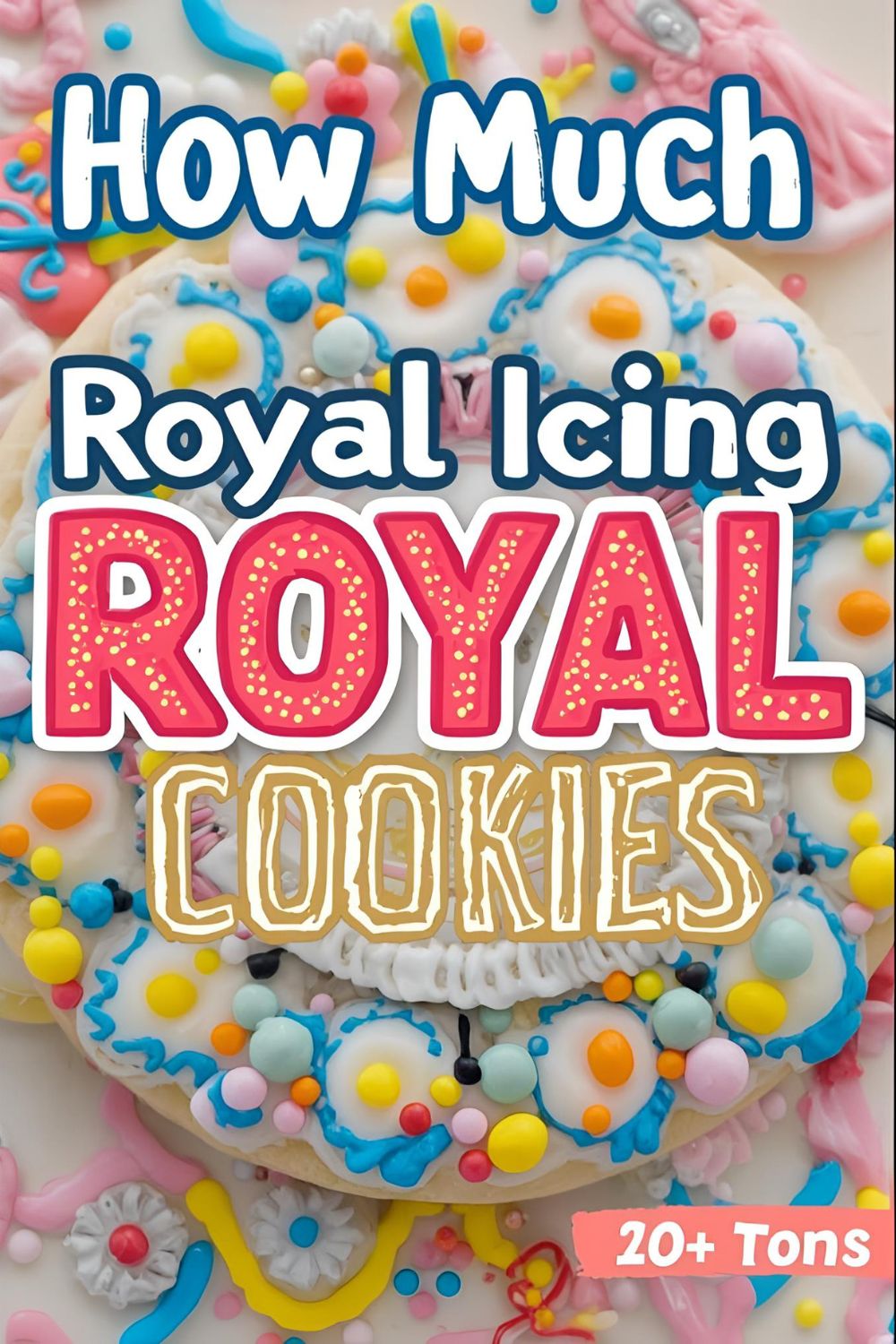 A beautifully decorated royal icing cookie with a price tag, with the text "How Much Are Royal Icing Cookies?"