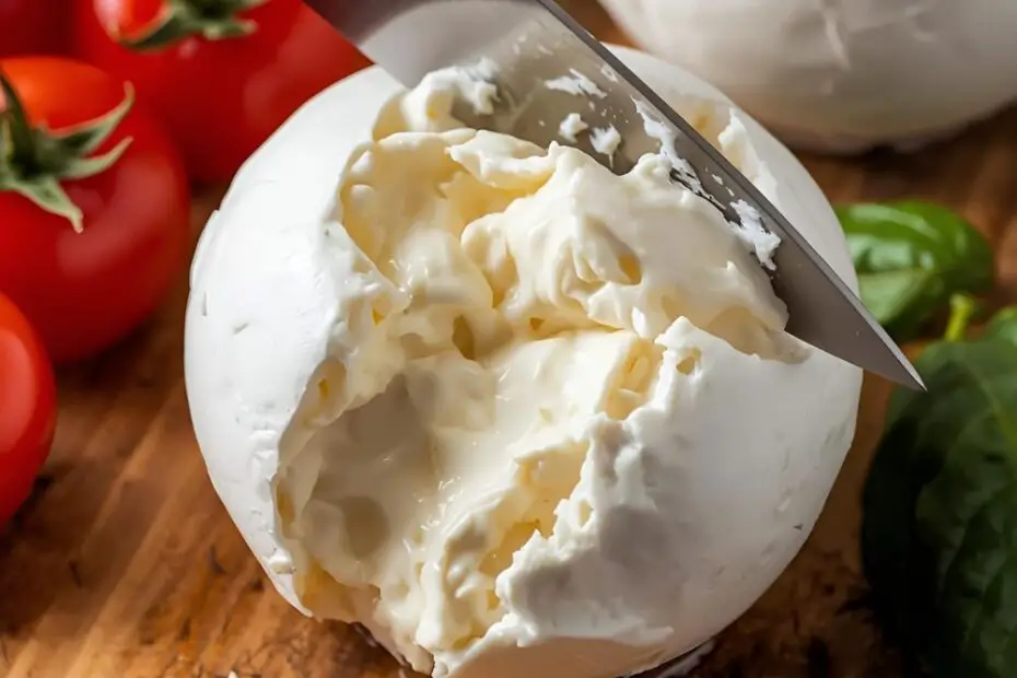 A step-by-step guide on how to make creamy homemade burrata cheese from scratch.