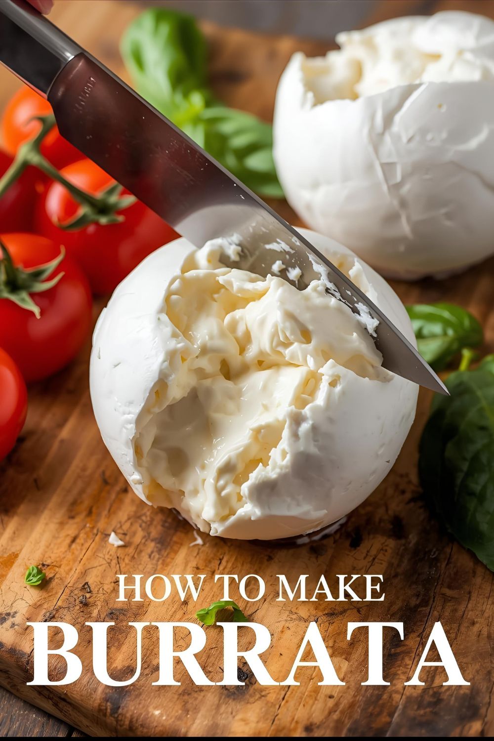A step-by-step guide on how to make creamy homemade burrata cheese from scratch.