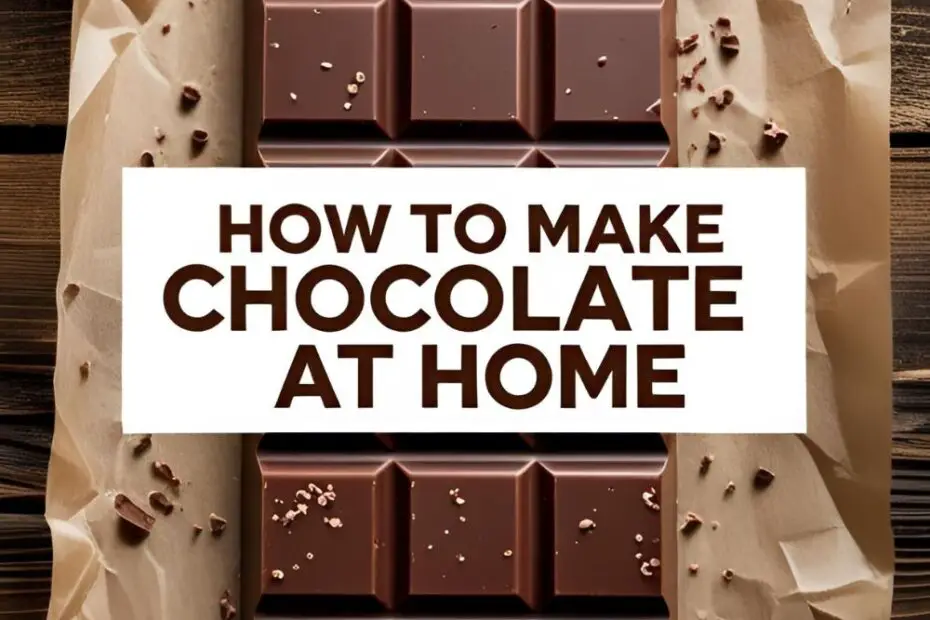 A close-up shot of liquid dark chocolate being poured into a silicone chocolate bar mold.
