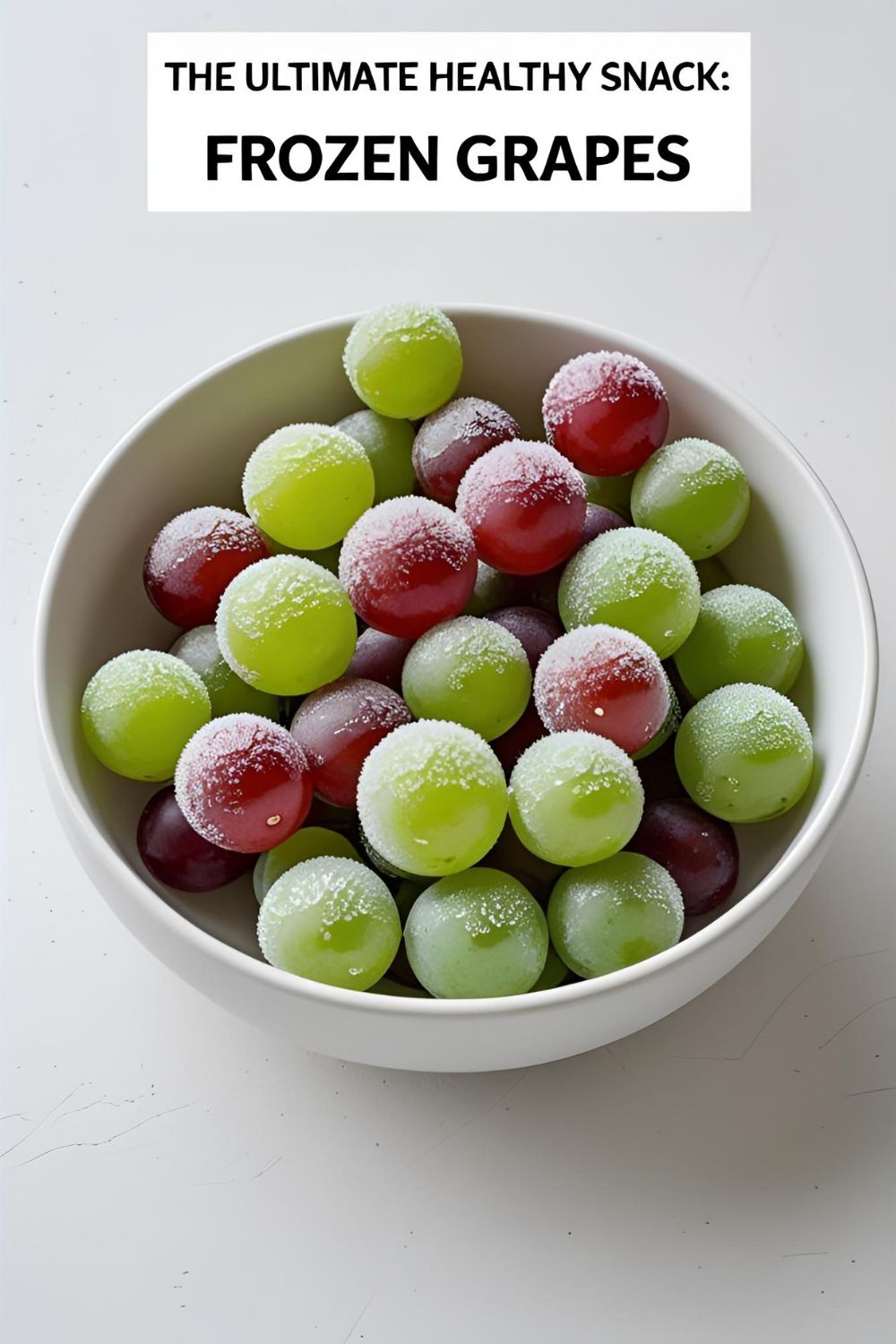 A guide on how to make frozen grapes, a simple and healthy frozen snack.