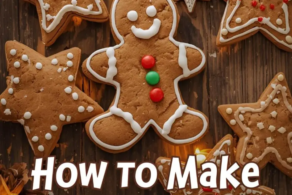 A beautiful display of decorated gingerbread cookies, showcasing an easy recipe for making them at home.