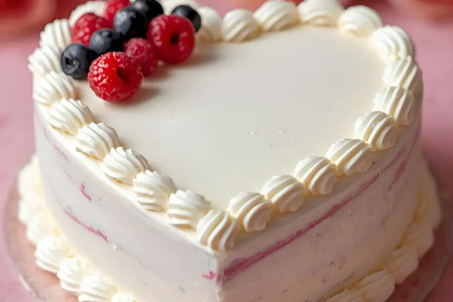 An easy and romantic recipe for making a heart-shaped cake for special occasions.