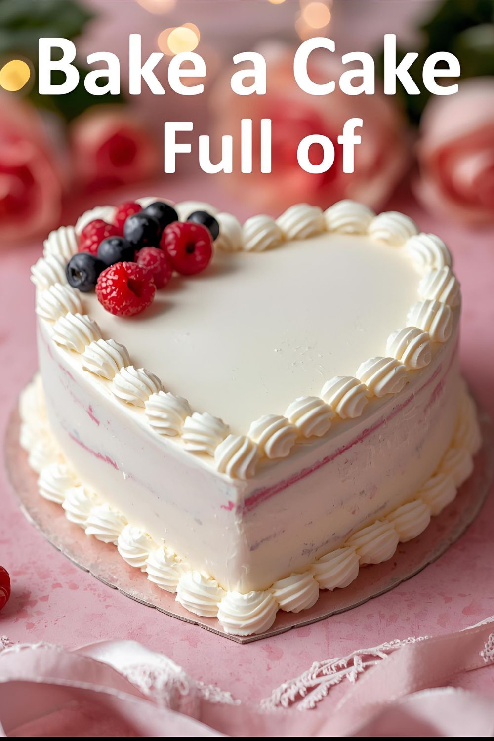 An easy and romantic recipe for making a heart-shaped cake for special occasions.