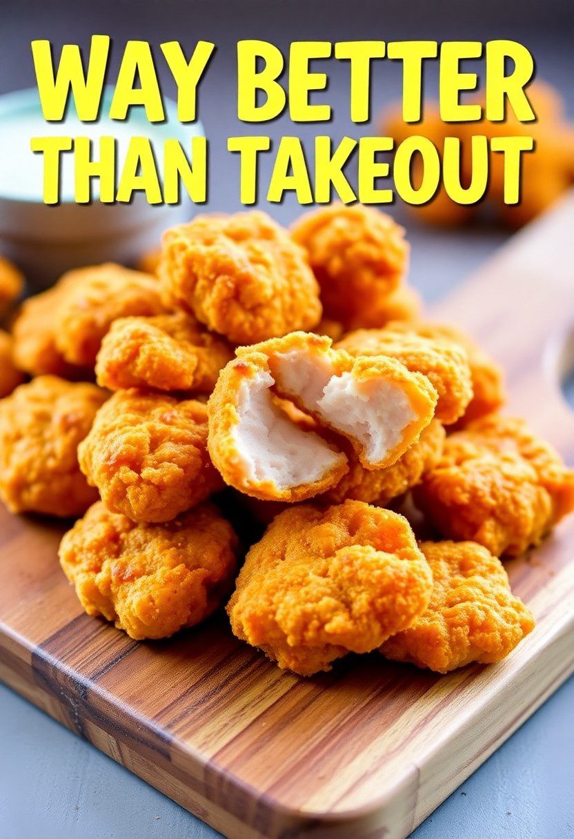 A guide on how to make the best crispy and juicy homemade chicken nuggets from scratch.