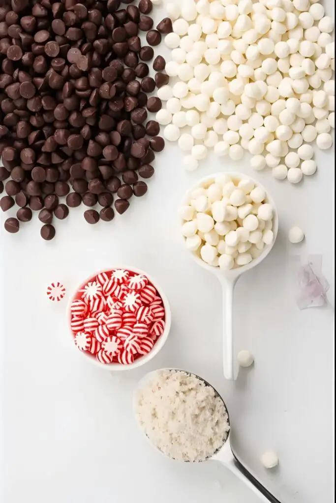 Chocolate Chips and Peppermint Candies