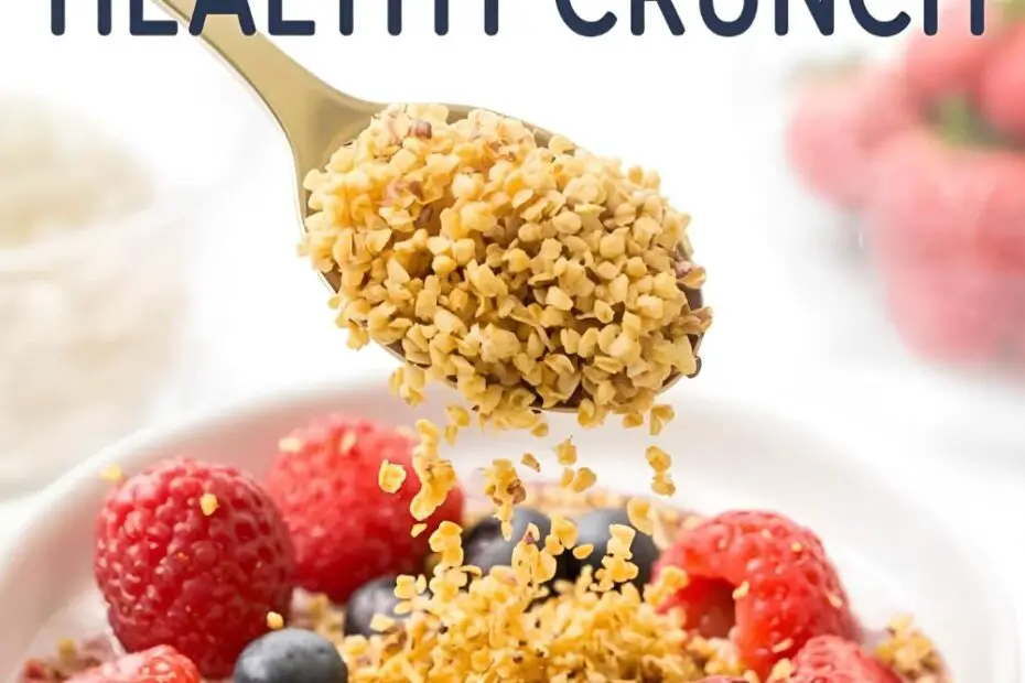 A bowl of yogurt topped with crispy puffed quinoa, with the text "How to Make Puffed Quinoa."