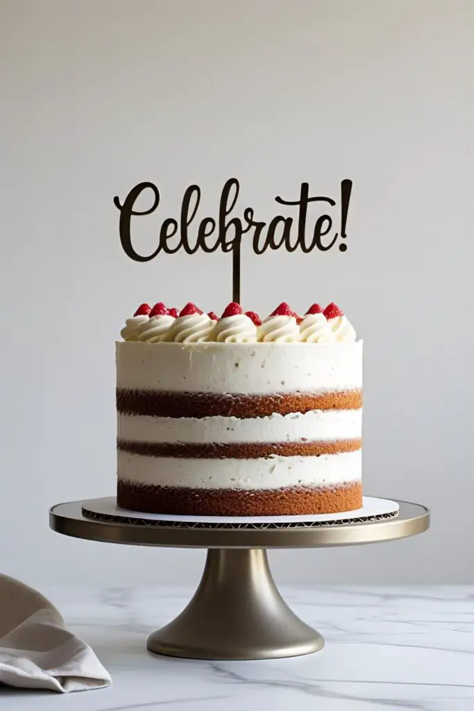 A beautifully decorated celebration cake with a hidden surprise money-pulling mechanism inside.