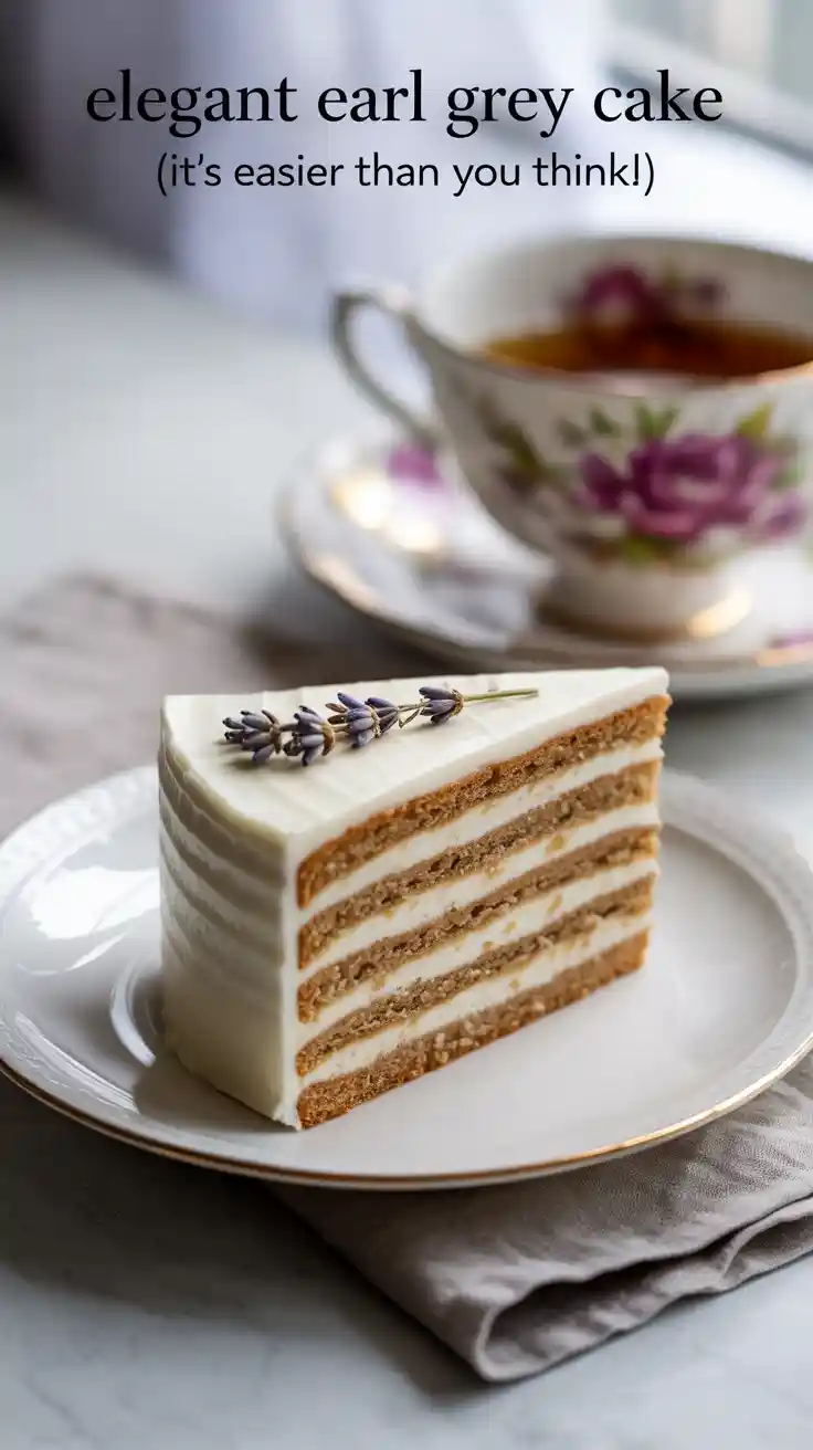 A slice of elegant and easy Earl Grey cake