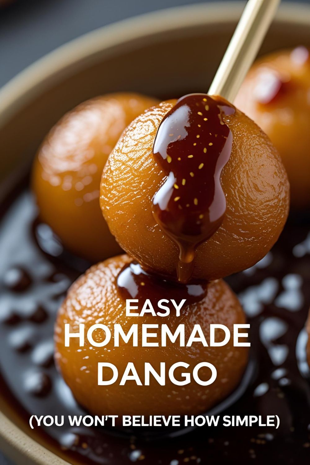 Easy homemade Japanese dango skewers