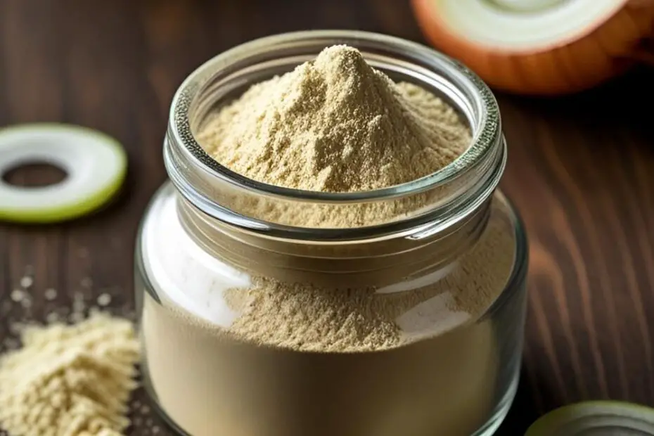 Easy homemade onion powder in a jar