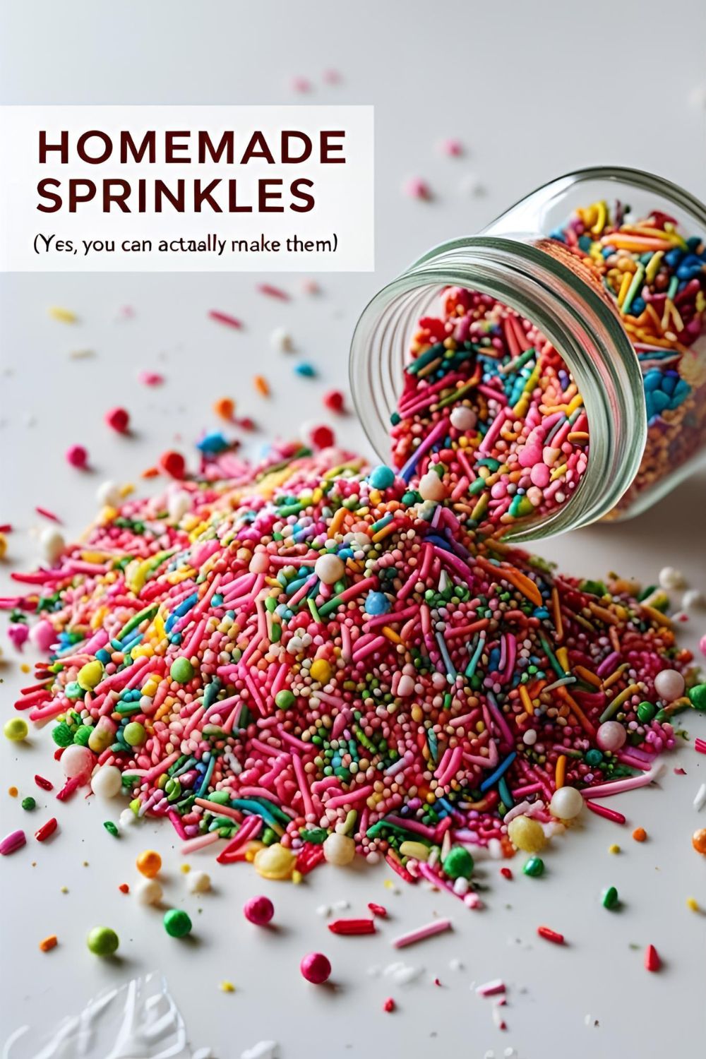 A pile of easy homemade rainbow sprinkles