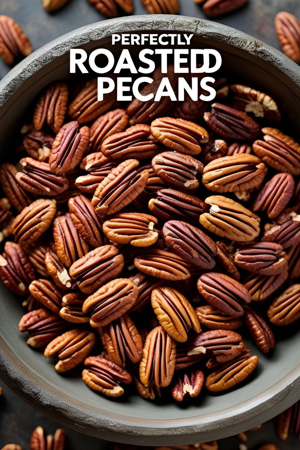 A bowl of perfectly roasted pecans.