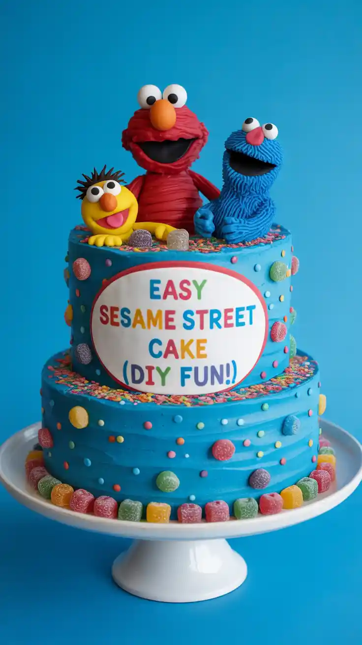 A fun and easy DIY Sesame Street cake