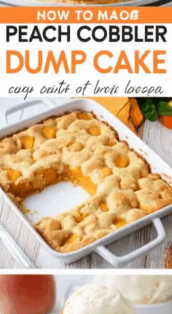 How to make peach cobbler dump cake.