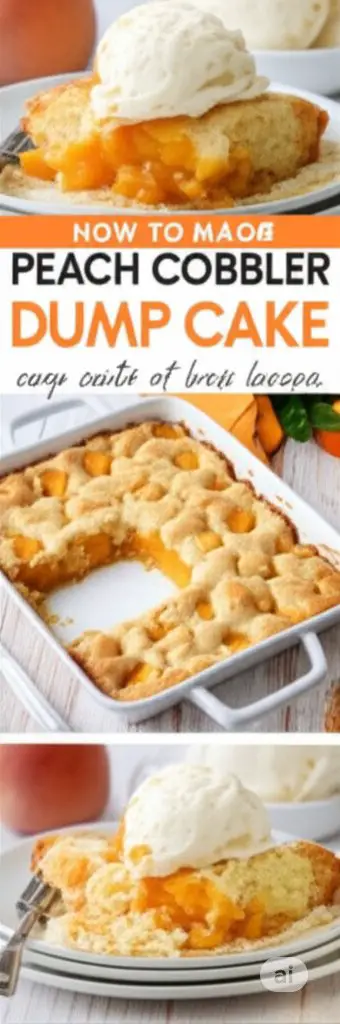 How to make peach cobbler dump cake.